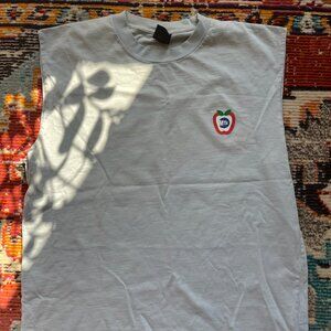ONLY NY X MTA SLEEVELESS TEE (SIZE L) LIGHT BLUE